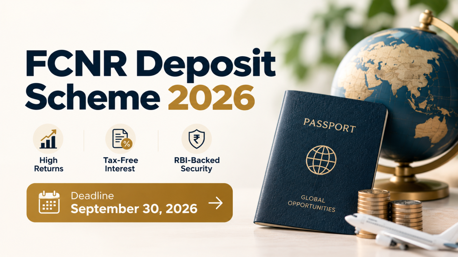 FCNR Deposit Scheme 2026 with tax-free interest, high returns and September 30 deadline